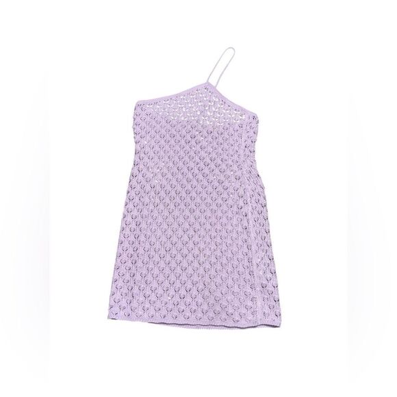 NWT FOR LOVE & LEMONS WOMEN’S Charlotte crochet Mini Dress in Purple SIZE MEDIUM - Picture 3 of 9